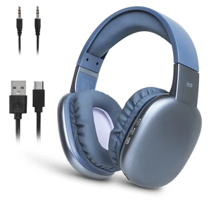 Ultra Wireless Over-Ear Bluetooth Headphones with Mic, Bluetooth Headset with Backup Wire & SD Slot, Wireless Headphones for Work, School & Gym (Blue) Ultra Wireless Over-Ear Bluetooth Headphones with Mic, Bluetooth Headset with Backup Wire & SD Slot, Wireless Headphones for Work, School & Gym (Blue)
