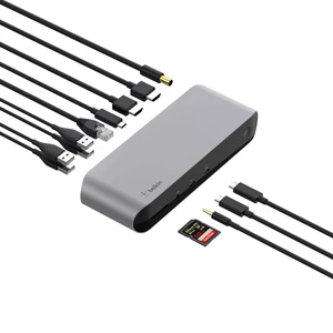 Thunderbolt 3 Docking Station + TB Cable 0.8M dual 4K display, USB-C dock, MacBook, laptop expansion, ethernet, USB-A ports, home office Thunderbolt 3 Docking Station + TB Cable 0.8M dual 4K display, USB-C dock, MacBook, laptop expansion, ethernet, USB-A ports, home office