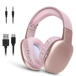 Ultra Wireless Over-Ear Bluetooth Headphones with Mic,10H Playtime, Bluetooth Headset with Backup Wire & SD Slot, Wireless Headphones for Work, School & Gym (Pink) Ultra Wireless Over-Ear Bluetooth Headphones with Mic,10H Playtime, Bluetooth Headset with Backup Wire & SD Slot, Wireless Headphones for Work, School & Gym (Pink)