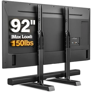 Universal TV Legs, Table Top TV Stand Base for Most 37-92 Inch TVs with Height Adjustable Holds up to 150lbs with Cable Management, Max VESA 800x600mm, Black Universal TV Legs, Table Top TV Stand Base for Most 37-92 Inch TVs with Height Adjustable Holds up to 150lbs with Cable Management, Max VESA 800x600mm, Black