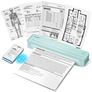 D90E Inkless Portable Thermal Printer for Travel, Green 1pack Wireless Bluetooth Small Compact Mobile Printer for Travel/Office/School/Home, Compatible with iPhone, Tablet & Laptop D90E Inkless Portable Thermal Printer for Travel, Green 1pack Wireless Bluetooth Small Compact Mobile Printer for Travel/Office/School/Home, Compatible with iPhone, Tablet & Laptop