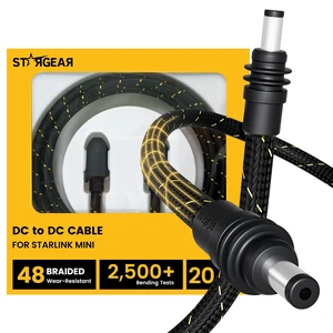 for Starlink Mini Cable 16.4FT, Braided Wear-Resistant 20AWG Replacement Starlink Mini DC Power Cable Starlink Mini Accessories, Starlink Power Cord Outdoor (5M) for Starlink Mini Cable 16.4FT, Braided Wear-Resistant 20AWG Replacement Starlink Mini DC Power Cable Starlink Mini Accessories, Starlink Power Cord Outdoor (5M)