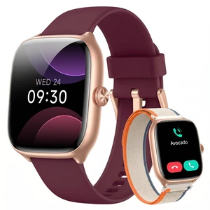 Smart Watch for Women Men, Bluetooth Call, 40mm AMOLED Fitness Watch for iPhone/Android/Samsung, Notification Alerts, Heart Rate/Stress/Sleep Monitor, 101+ Sports Modes, 3ATM Waterproof, 2 Bands Smart Watch for Women Men, Bluetooth Call, 40mm AMOLED Fitness Watch for iPhone/Android/Samsung, Notification Alerts, Heart Rate/Stress/Sleep Monitor, 101+ Sports Modes, 3ATM Waterproof, 2 Bands