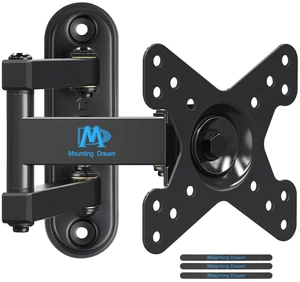 Full Motion Monitor TV Mount for 10-26 Inch TVs up to 33lbs Wall Mount TV Bracket with Swivel Articulating Arm, Up to VESA 100x100mm, MD2463 Full Motion Monitor TV Mount for 10-26 Inch TVs up to 33lbs Wall Mount TV Bracket with Swivel Articulating Arm, Up to VESA 100x100mm, MD2463