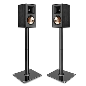 Speaker Stands Pair, 30" Fixed Height, 55lbs Weight Capacity, Glass Base 11.8" Base, Cable Management, Freestanding Speaker Floor Stand for Surround Sound, Tempered Glass Base Speaker Stands Pair, 30" Fixed Height, 55lbs Weight Capacity, Glass Base 11.8" Base, Cable Management, Freestanding Speaker Floor Stand for Surround Sound, Tempered Glass Base