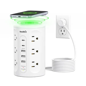 Power Strip with USB Ports,Extension Cord with Multiple Outlets (12AC+3A+2C), 6.5 FT Desk White Power Strip Tower Charging Station for Home, Office, College Dorm Essentials Power Strip with USB Ports,Extension Cord with Multiple Outlets (12AC+3A+2C), 6.5 FT Desk White Power Strip Tower Charging Station for Home, Office, College Dorm Essentials