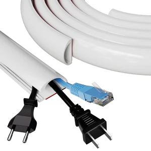 78" Side Open Cord Hider for Wall Mounted Tv, Silicone Flexible Cable Cover to Hide Conceal Cords Along Wall,Wire Raceway Management Cable Concealer Channel,Electric,White W1.08"×H0.6" 78" Side Open Cord Hider for Wall Mounted Tv, Silicone Flexible Cable Cover to Hide Conceal Cords Along Wall,Wire Raceway Management Cable Concealer Channel,Electric,White W1.08"×H0.6"