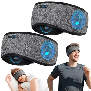 Sleep Headphones Bluetooth 6.0 Headband for Side Sleepers (Gray & Gray) 200mah cell for 20hr playback, 3mm ultra-thin speaker & mic, HD stereo, removable & washable, 2-in-1 sport & sleep headband Sleep Headphones Bluetooth 6.0 Headband for Side Sleepers (Gray & Gray) 200mah cell for 20hr playback, 3mm ultra-thin speaker & mic, HD stereo, removable & washable, 2-in-1 sport & sleep headband