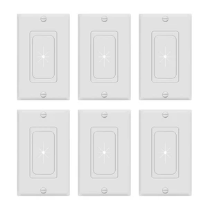 1-Gang Flexible Rubber Cable Pass-Through Wall Plate, 6-Pack Standard 4.50" x 2.75" white decorator cover. Rubber grommet insert for low-voltage cables, wall-mount TVs and home theaters 1-Gang Flexible Rubber Cable Pass-Through Wall Plate, 6-Pack Standard 4.50" x 2.75" white decorator cover. Rubber grommet insert for low-voltage cables, wall-mount TVs and home theaters