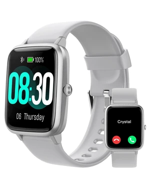 Smart Watch for Men Women, Bluetooth Call, for iPhone Android Gray 1.8" Fitness Tracker, Heart Rate/Sleep Monitor, Steps Calories Counter, 100+ Sport Types, 200+ Watch Faces, IP68 waterproof Smart Watch for Men Women, Bluetooth Call, for iPhone Android Gray 1.8" Fitness Tracker, Heart Rate/Sleep Monitor, Steps Calories Counter, 100+ Sport Types, 200+ Watch Faces, IP68 waterproof
