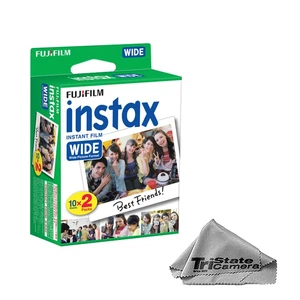 Instax Wide Instant Film (20 Sheets) + TSC Microfiber Cleaning Cloth Works with Instax 300, 210 & Link Printer Instax Wide Instant Film (20 Sheets) + TSC Microfiber Cleaning Cloth Works with Instax 300, 210 & Link Printer