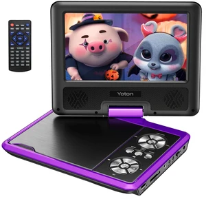 9.5" Portable DVD Player, 7.5" Swivel Screen, Kids Car Travel, Purple 46h battery, TV sync, SD card, USB, multiple disc formats, road trips, flights, bedrooms, family travel 9.5" Portable DVD Player, 7.5" Swivel Screen, Kids Car Travel, Purple 46h battery, TV sync, SD card, USB, multiple disc formats, road trips, flights, bedrooms, family travel