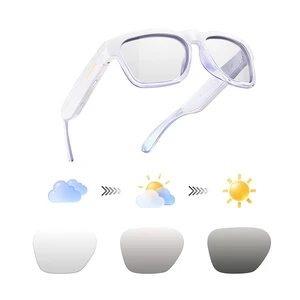 Open Ear Smart Glasses, UV400 Z87.1 Lightweight Bluetooth Sunglasses Up to 10H Playtime, Hands-Free Calling, Music Playback, Voice Control, Photochromic Lens, Unisex for Daily Wear & Outdoor Use Open Ear Smart Glasses, UV400 Z87.1 Lightweight Bluetooth Sunglasses Up to 10H Playtime, Hands-Free Calling, Music Playback, Voice Control, Photochromic Lens, Unisex for Daily Wear & Outdoor Use
