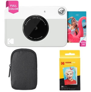 Printomatic Full-Color Instant Print Camera Starter Bundle + Carrying Case + Zink 20pk Photo Paper - Colorful Photos On 2x3 Sticky-Back Paper - Fun Gift for Birthday Christmas Holiday - Grey Printomatic Full-Color Instant Print Camera Starter Bundle + Carrying Case + Zink 20pk Photo Paper - Colorful Photos On 2x3 Sticky-Back Paper - Fun Gift for Birthday Christmas Holiday - Grey