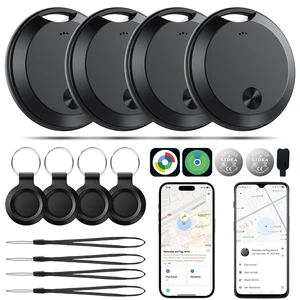 2026 Air Tracker Tags Item Locator for Android & iOS Bluetooth Tracker Smart Tags Compatible with Apple Find My (iOS) & Google's Find Hub(Android) for Keys, Luggage, Wallet, Vehicles Black (4 Pack) 2026 Air Tracker Tags Item Locator for Android & iOS Bluetooth Tracker Smart Tags Compatible with Apple Find My (iOS) & Google's Find Hub(Android) for Keys, Luggage, Wallet, Vehicles Black (4 Pack)