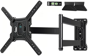 Corner TV Wall Mount Long Arm for 2670 Inch TVs up to 132 lbs Full Motion Corner TV Mount with 30.2" Long Extension, Swivel ±90°/Tilt +5° to -15°/Level ±3°, Max VESA 400x400mm Corner TV Wall Mount Long Arm for 2670 Inch TVs up to 132 lbs Full Motion Corner TV Mount with 30.2" Long Extension, Swivel ±90°/Tilt +5° to -15°/Level ±3°, Max VESA 400x400mm