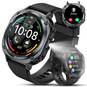 Military Smart Watches for Men(Answer/Make Calls), 1.39" HD Fitness Watch, 24/7 Heart Rate Sleep Monitor, Smart Watch for Men,114+ Sport Modes, IP68 Waterproof Smartwatch for Android iOS, 30Day, Black Military Smart Watches for Men(Answer/Make Calls), 1.39" HD Fitness Watch, 24/7 Heart Rate Sleep Monitor, Smart Watch for Men,114+ Sport Modes, IP68 Waterproof Smartwatch for Android iOS, 30Day, Black