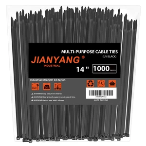 14 Inch Zip Ties (Bulk 1000 Pack Black),60LBS Tensile Strength Heavy Duty Cable Wire Ties With Self-Locking Adjustable Durable Nylon Tie Wraps for Indoor Outdoor 14 Inch Zip Ties (Bulk 1000 Pack Black),60LBS Tensile Strength Heavy Duty Cable Wire Ties With Self-Locking Adjustable Durable Nylon Tie Wraps for Indoor Outdoor