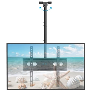 Ceiling TV Mount for 26-65 inch Flat Screen Displays, Adjustable Ceiling TV Bracket Fits Most LCD LED OLED TVs, 14.96Inch Single Extended Mounting Pole, Holds up to 110lbs, Max VESA 400x400mm Ceiling TV Mount for 26-65 inch Flat Screen Displays, Adjustable Ceiling TV Bracket Fits Most LCD LED OLED TVs, 14.96Inch Single Extended Mounting Pole, Holds up to 110lbs, Max VESA 400x400mm