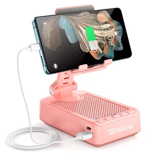 Gifts for Men Women Foldable Cellphone Stand with Bluetooth Speaker and Charging Function 360° Rotatable Phone Stand Birthday Gift Idea for Mom Dad Cool Tech Gifts-Pink Gifts for Men Women Foldable Cellphone Stand with Bluetooth Speaker and Charging Function 360° Rotatable Phone Stand Birthday Gift Idea for Mom Dad Cool Tech Gifts-Pink