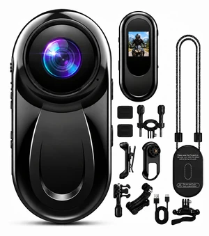 Mini Body Camera 1080P, Thumb Action Camera 512G for Motorcycle/Bike Wearable Cam Lightweight 26g POV Video Recorder with 360° Rotating Clip & Magnetic Clip for Cycling Vlogging, Travel, Riding Mini Body Camera 1080P, Thumb Action Camera 512G for Motorcycle/Bike Wearable Cam Lightweight 26g POV Video Recorder with 360° Rotating Clip & Magnetic Clip for Cycling Vlogging, Travel, Riding