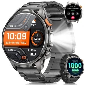 Military Smartwatch for Men 1000mAh Fitness Tracker Rugged Men Watch 2Bands 1.91" Men's Smart Watch Answer/Make Calls, 5 ATM /110+ Sport Modes/Heart Rate/SpO2/Sleep Monitor Watch for Android Iphone Military Smartwatch for Men 1000mAh Fitness Tracker Rugged Men Watch 2Bands 1.91" Men's Smart Watch Answer/Make Calls, 5 ATM /110+ Sport Modes/Heart Rate/SpO2/Sleep Monitor Watch for Android Iphone