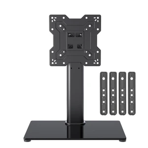Universal TV Stand Base, Table Top TV Stand for 17-55 Inch LCD/LED TVs, Height Adjustable Monitor Mount Stand with Tempered Glass Base Holds up to 88lbs VESA 400x400mm, TS102 Universal TV Stand Base, Table Top TV Stand for 17-55 Inch LCD/LED TVs, Height Adjustable Monitor Mount Stand with Tempered Glass Base Holds up to 88lbs VESA 400x400mm, TS102
