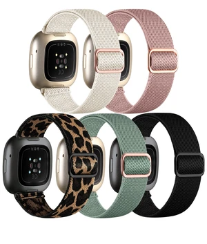 Stretchy Bands for Fitbit Versa 4/Versa 3/Sense/Sense 2 Bands Women Adjustable Elastic Solo Loop, Hypoallergenic & Breathable, Soft Nylon Sport Strap, Fitbit Smart Watch Accessories for Men Stretchy Bands for Fitbit Versa 4/Versa 3/Sense/Sense 2 Bands Women Adjustable Elastic Solo Loop, Hypoallergenic & Breathable, Soft Nylon Sport Strap, Fitbit Smart Watch Accessories for Men