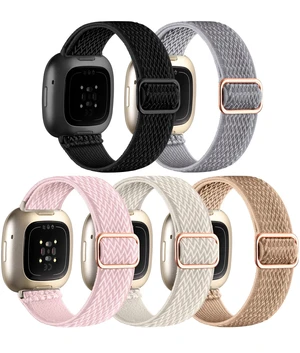 Stretchy Bands for Fitbit Versa 4/Versa 3/Sense/Sense 2 Bands Women Adjustable Elastic Solo Loop, Hypoallergenic & Breathable, Soft Nylon Sport Strap, Fitbit Smart Watch Accessories for Men Stretchy Bands for Fitbit Versa 4/Versa 3/Sense/Sense 2 Bands Women Adjustable Elastic Solo Loop, Hypoallergenic & Breathable, Soft Nylon Sport Strap, Fitbit Smart Watch Accessories for Men