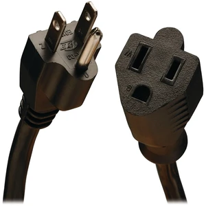 Power Cord Extension Cable, Heavy Duty, 14AWG, 5-15P to 5-15R, 15A, 25' (P024-025) black Power Cord Extension Cable, Heavy Duty, 14AWG, 5-15P to 5-15R, 15A, 25' (P024-025) black