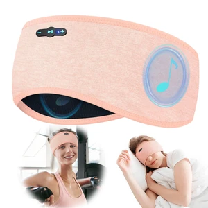Sleep Headphones Bluetooth 6.0 Headband for Side Sleepers (Light Pink) 200mah cell for 20hr playback, 3mm ultra-thin speaker & mic, HD stereo, removable and washable, 2-in-1 sport & sleep headband Sleep Headphones Bluetooth 6.0 Headband for Side Sleepers (Light Pink) 200mah cell for 20hr playback, 3mm ultra-thin speaker & mic, HD stereo, removable and washable, 2-in-1 sport & sleep headband