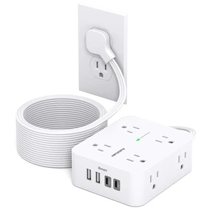 6 Ft Extension Cord with Multiple Outlets, Surge Protector Power Strip Surge Protector Power Strip, 8 Outlets 4 USB Ports(2 USB C), Desk Outlet Extender, Home Office College Dorm Room Essentials 6 Ft Extension Cord with Multiple Outlets, Surge Protector Power Strip Surge Protector Power Strip, 8 Outlets 4 USB Ports(2 USB C), Desk Outlet Extender, Home Office College Dorm Room Essentials