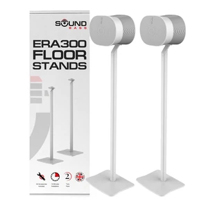 ERA300 Floor Stand, Twin (2pcs), White, Premium Metal Design Compatible with Sonos ERA 300 Speaker, Accessories Included, Cable Management, UK Design, Height 39in / 990mm, Double, Pair ERA300 Floor Stand, Twin (2pcs), White, Premium Metal Design Compatible with Sonos ERA 300 Speaker, Accessories Included, Cable Management, UK Design, Height 39in / 990mm, Double, Pair