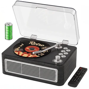 CD Player Portable Bluetooth Retro CD Players Rechargeable 3600mAh Vintage CD-Player with Dual Speakers Hifi Sound & Radio & Remote Control Support USB/AUX Playback Headphone Jack CD Player Portable Bluetooth Retro CD Players Rechargeable 3600mAh Vintage CD-Player with Dual Speakers Hifi Sound & Radio & Remote Control Support USB/AUX Playback Headphone Jack