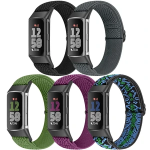 5 Pack Elastic Nylon Watch Bands Compatible for Fitbit Charge 6/Fitbit Charge 5, Adjustable Breathable Replacement Stretchy Nylon Loop Wristband Sport Strap for Women Men 5 Pack Elastic Nylon Watch Bands Compatible for Fitbit Charge 6/Fitbit Charge 5, Adjustable Breathable Replacement Stretchy Nylon Loop Wristband Sport Strap for Women Men