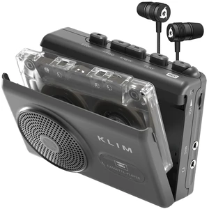 K9 Cassette Player with Earphones, Portable Recorder, Built-in Speaker Runs on AA Batteries or AC Power, Includes a Headphone Jack and Onboard Microphone - Black, Auto-Stop Protects Your Tapes K9 Cassette Player with Earphones, Portable Recorder, Built-in Speaker Runs on AA Batteries or AC Power, Includes a Headphone Jack and Onboard Microphone - Black, Auto-Stop Protects Your Tapes