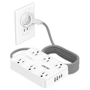 2 Prong Surge Protector Power Strip, 10 Ft Flat Plug Extension Cord 2 Prong to 3 Prong Outlet Adapter with Switch, 6 AC and 4 USB Ports, Braided Extension Cord for Non-Grounded Outlets, 1050J 2 Prong Surge Protector Power Strip, 10 Ft Flat Plug Extension Cord 2 Prong to 3 Prong Outlet Adapter with Switch, 6 AC and 4 USB Ports, Braided Extension Cord for Non-Grounded Outlets, 1050J
