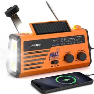 NOAA Emergency Weather Radio Alert with Crank Solar Battery Powered Portable Radio AM FM, Rechargeable Battery Backup, SOS, Flashlight Lamp USB Port for Home Outdoor Camping Storms Blackouts NOAA Emergency Weather Radio Alert with Crank Solar Battery Powered Portable Radio AM FM, Rechargeable Battery Backup, SOS, Flashlight Lamp USB Port for Home Outdoor Camping Storms Blackouts