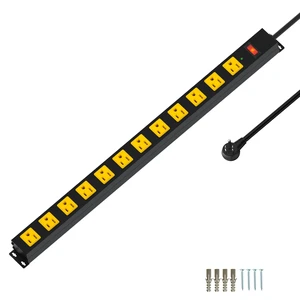 12 Outlet Long Power Strip, 3FT Power Cord, 2100 Joules Surge Protector, Wide Spaced Outlet Power Bar, Overload Protection Switch, Industrial Heavy Duty for Work Bench, Shop, Garage 12 Outlet Long Power Strip, 3FT Power Cord, 2100 Joules Surge Protector, Wide Spaced Outlet Power Bar, Overload Protection Switch, Industrial Heavy Duty for Work Bench, Shop, Garage