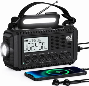 Emergency Hand Crank Radio, NOAA Weather Radio with Backlit LCD Screen, 5 Ways Powered, AM FM Shortwave Solar Radio, Rechargeable Battery, Flashlight & Reading Light, SOS Alarm Emergency Hand Crank Radio, NOAA Weather Radio with Backlit LCD Screen, 5 Ways Powered, AM FM Shortwave Solar Radio, Rechargeable Battery, Flashlight & Reading Light, SOS Alarm