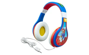 Super Mario Kids Headphones, Adjustable Headband, Stereo Sound, 3.5Mm Jack, Wired Headphones for Kids, Tangle-Free, Volume Control, Childrens Headphones Over Ear for School Home, Travel Super Mario Kids Headphones, Adjustable Headband, Stereo Sound, 3.5Mm Jack, Wired Headphones for Kids, Tangle-Free, Volume Control, Childrens Headphones Over Ear for School Home, Travel