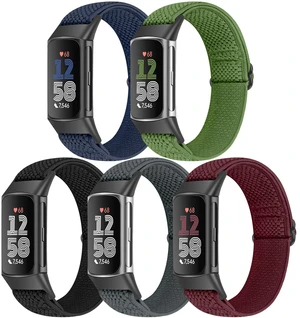 5 Pack Elastic Nylon Watch Bands Compatible for Fitbit Charge 6/Fitbit Charge 5, Adjustable Breathable Replacement Stretchy Nylon Loop Wristband Sport Strap for Women Men 5 Pack Elastic Nylon Watch Bands Compatible for Fitbit Charge 6/Fitbit Charge 5, Adjustable Breathable Replacement Stretchy Nylon Loop Wristband Sport Strap for Women Men