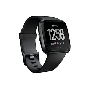 Versa Smart Watch, Black/Black Aluminium, One Size (S & L Bands Included) Versa Smart Watch, Black/Black Aluminium, One Size (S & L Bands Included)