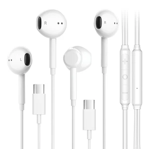 USB C Headphones Wired for iPhone 18/17/16/15 Pro Max Plus, Type C Earphones for MacBook iPad Pro Air Mini, Earbuds for Samsung, Google Pixel, Control Microphone, Volume, Music (White, 2Pack) USB C Headphones Wired for iPhone 18/17/16/15 Pro Max Plus, Type C Earphones for MacBook iPad Pro Air Mini, Earbuds for Samsung, Google Pixel, Control Microphone, Volume, Music (White, 2Pack)