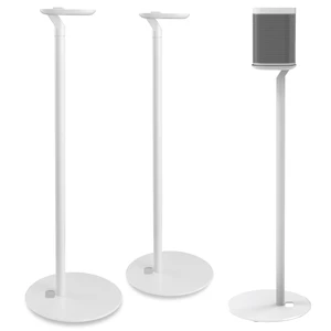 Speaker Stands for Sonos One/One SL & Play:1, White, 2 Pack 28.2" Fixed height Speaker Stands Pair, Metal Construction, Stable Base, Rubber Feet, Built in Cable Management Speaker Stands for Sonos One/One SL & Play:1, White, 2 Pack 28.2" Fixed height Speaker Stands Pair, Metal Construction, Stable Base, Rubber Feet, Built in Cable Management