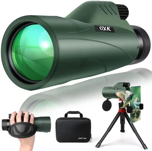 12x56 Monocular Telescope for Adults High Powered with Smartphone Adapter Large BAK4 Prism & FMC Lens, Waterproof Monoculars Come with Tripod Travel Bag, Suitable for Bird Watching Hunting Hiking 12x56 Monocular Telescope for Adults High Powered with Smartphone Adapter Large BAK4 Prism & FMC Lens, Waterproof Monoculars Come with Tripod Travel Bag, Suitable for Bird Watching Hunting Hiking