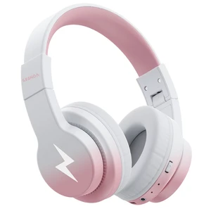 JCH-01 Kids Bluetooth Headphones, 85/94dB, 3 Light Modes,Pink&White 75H playtime, soft padded fit, mic & AUX cord, stickers & doodle fun kids love; Wireess Headphones for school, travel, iPad JCH-01 Kids Bluetooth Headphones, 85/94dB, 3 Light Modes,Pink&White 75H playtime, soft padded fit, mic & AUX cord, stickers & doodle fun kids love; Wireess Headphones for school, travel, iPad