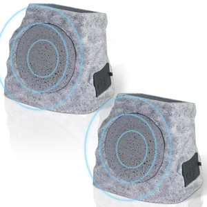 2-Pack Solar Powered Rock Speakers Outdoor Water-Resistant with Lights 3 Mode Lights Pair Function USB Rechargeable for Patio Pool Outside Garden Party 2-Pack Solar Powered Rock Speakers Outdoor Water-Resistant with Lights 3 Mode Lights Pair Function USB Rechargeable for Patio Pool Outside Garden Party