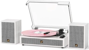 Vinyl Record Player Bluetooth Turntable External Speakers (4 Drivers) White 3 Speed Belt-Drive Vinyl Turntable, Dual Stereo Speakers, Vintage LP Players, Separate RCA & Speakers Line-out, Auto Stop Vinyl Record Player Bluetooth Turntable External Speakers (4 Drivers) White 3 Speed Belt-Drive Vinyl Turntable, Dual Stereo Speakers, Vintage LP Players, Separate RCA & Speakers Line-out, Auto Stop