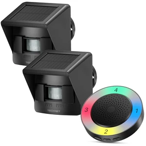 Non-APP Solar RGB Wireless Driveway Alarm 2600FT Range, 5 Adjustable Volumes Motion Sensor for Driveways, Homes, Large Properties, Outdoor Security System Non-APP Solar RGB Wireless Driveway Alarm 2600FT Range, 5 Adjustable Volumes Motion Sensor for Driveways, Homes, Large Properties, Outdoor Security System